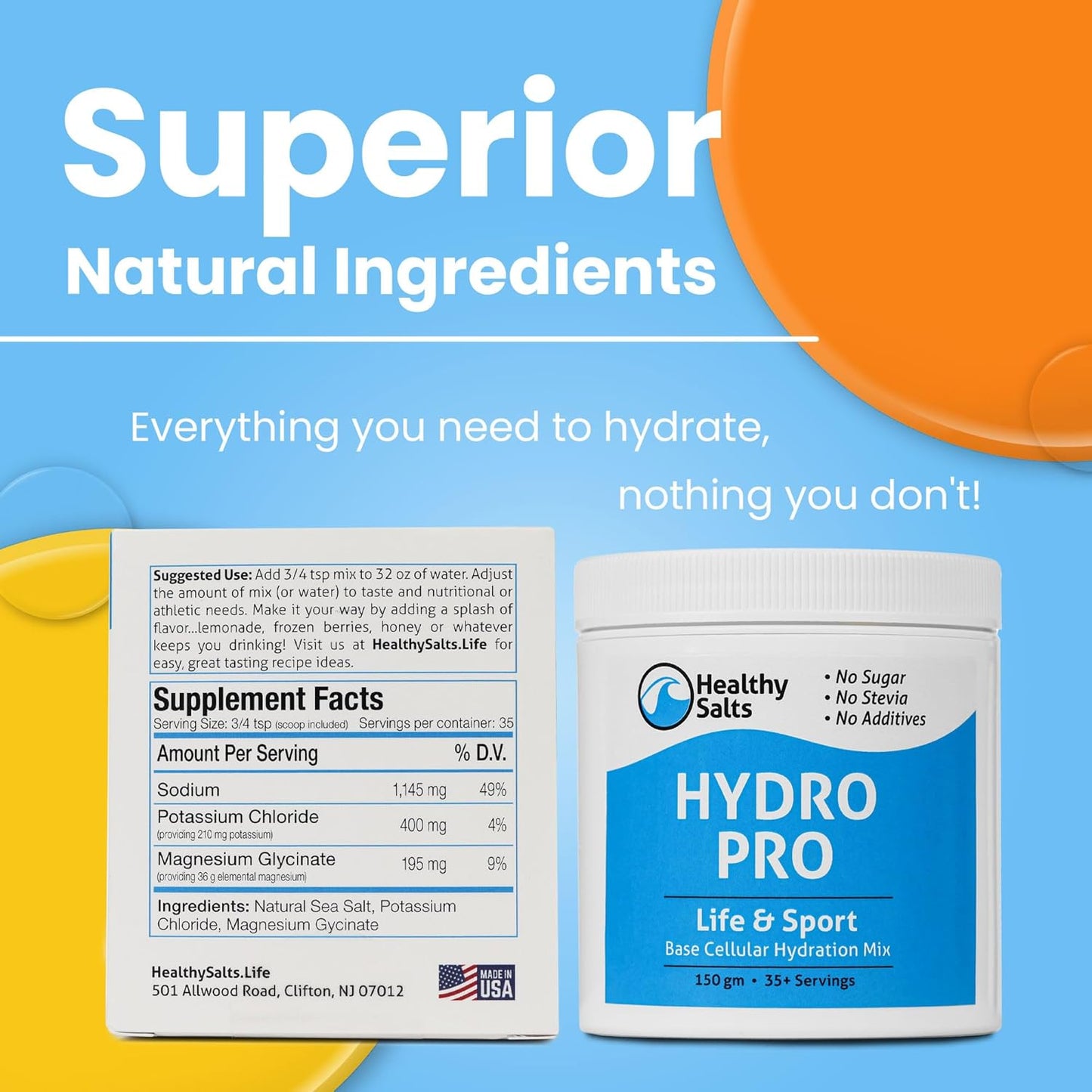 Hydration Powder with Electrolytes for Optimal Replenishment - Sugar Free Formula with 35 Servings