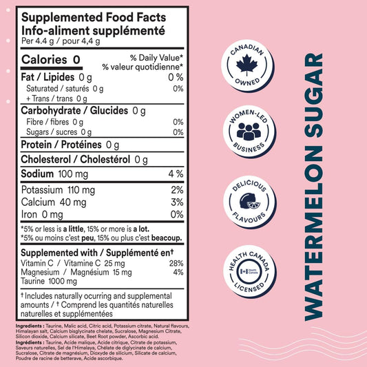 Hydration Powder with Himalayan Salt for Dehydration Relief - Watermelon Flavor (45 Servings)