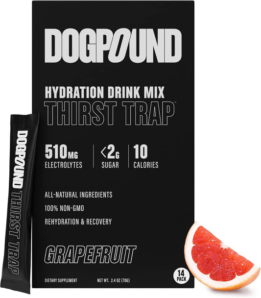 Hydration Supplement for Workout & Recovery | Electrolyte Drink Mix | Grapefruit Flavor | 10 Calories | 14 Convenient Sticks