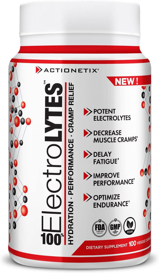Hydration Tablets: Electrolyte Replacement Capsules - Stimulant Free Rehydration Pills (100ct)