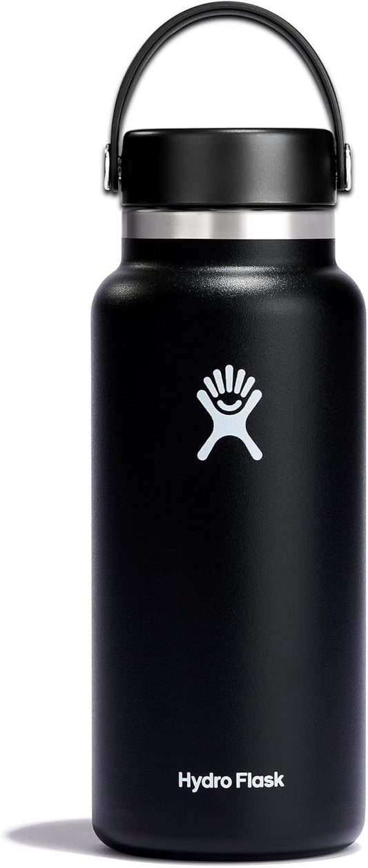 Hydro Flask Wide Mouth Stainless Steel Water Bottle with Leakproof Lid for Cold Drinks, Sports, Travel, Car, School - Vacuum Insulated