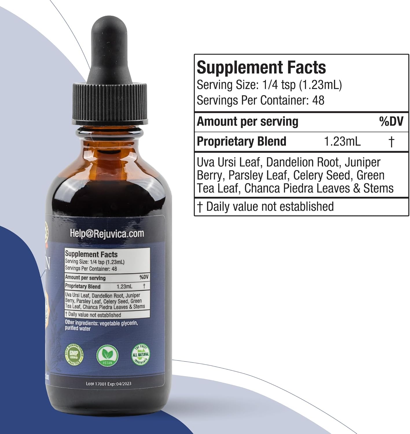 Hydrocin Liquid Diuretic Supplement - Natural Water Retention Support with Dandelion, Uva Ursi, Juniper Berry, Celery Seed, Green Tea - Fast Absorption Formula by Rejuvica Health
