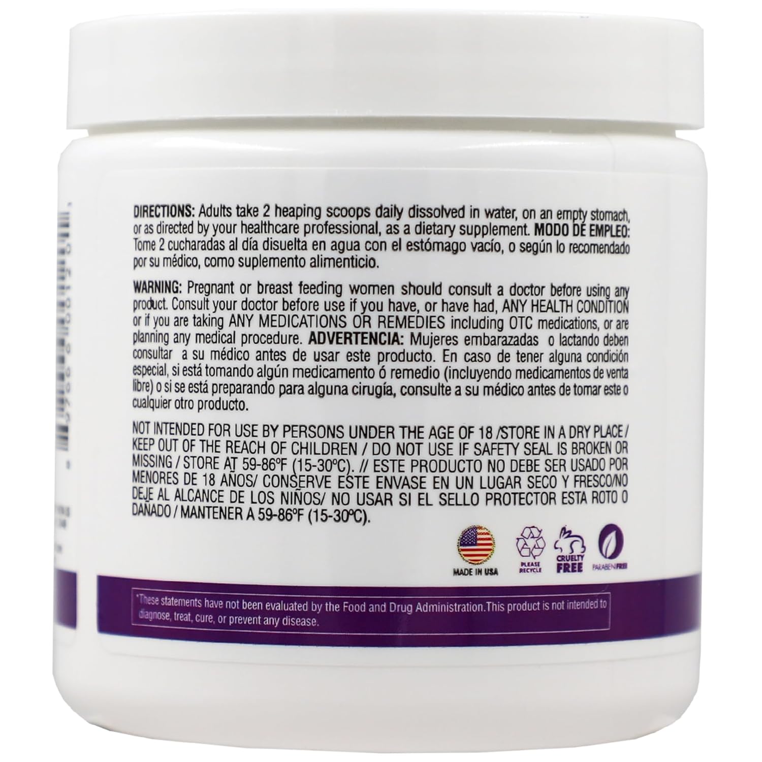 Hydrolized Collagen Powder with Vitamin C, Orange Flavor, Anti-Aging, Water-Soluble - 3.5 Oz Jar