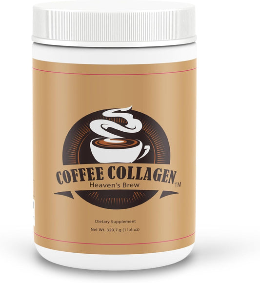 Hydrolyzed Bovine Peptide Coffee Collagen with Vitamin C & B12 - Hair, Skin, Nail & Joint Support - Dairy & Sugar-Free - 30 Servings