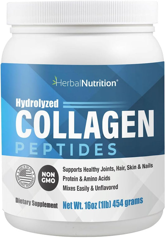 Hydrolyzed Collagen Peptides Powder for Skin, Hair, Nails & Joints - Keto & Paleo Friendly, Non-GMO & Gluten Free - 45 Servings