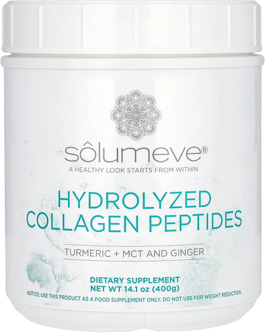 Hydrolyzed Collagen Peptides with Turmeric, MCT, and Ginger - 14.1 oz (400 g) Blend for Skin and Joint Support