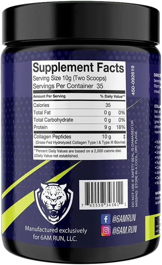 Hydrolyzed Collagen Powder for Joint Support, Hair, Skin, Nails - Unflavored Peptides - Non-GMO, Paleo & Keto - 35 Servings