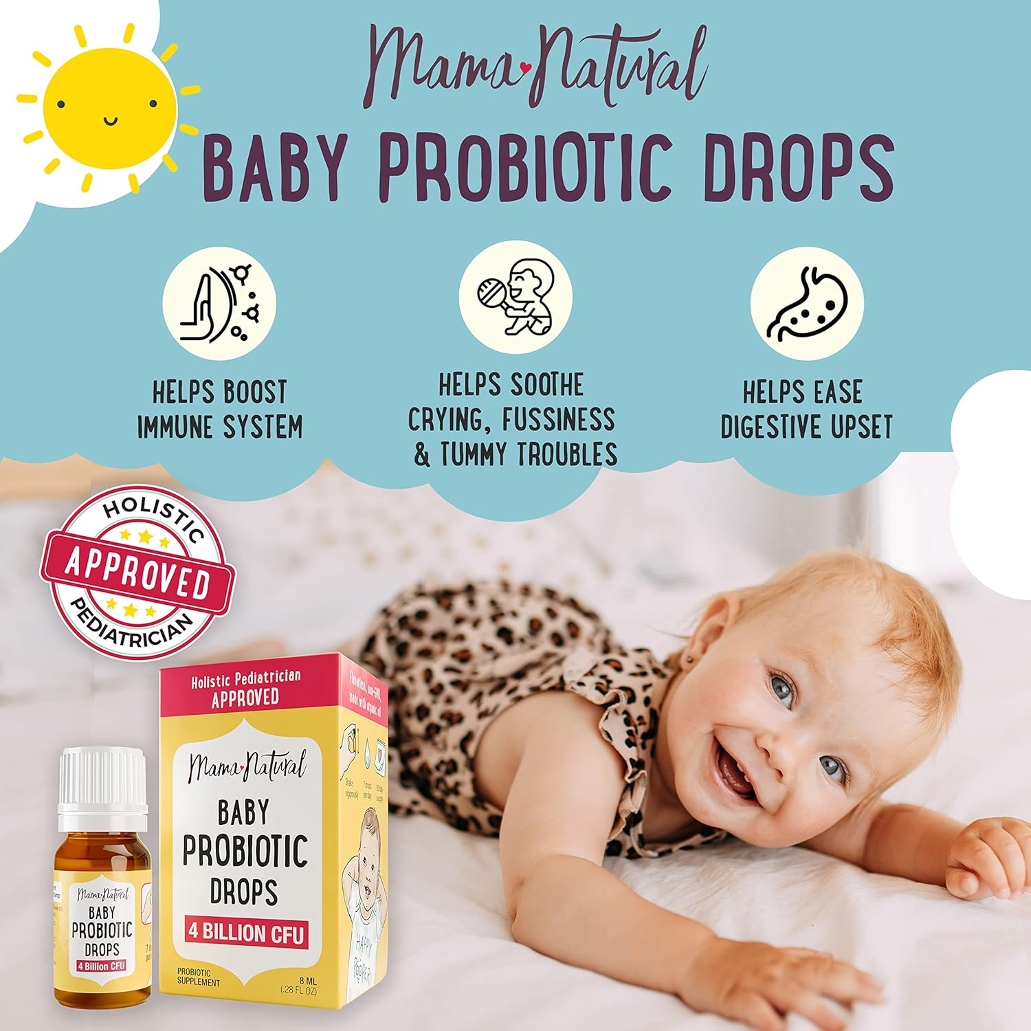 Hydrolyzed Collagen & Probiotic Drops Gift Pack for Moms and Babies - Multi Collagen Protein Powder for Women, Colic Relief for Infants