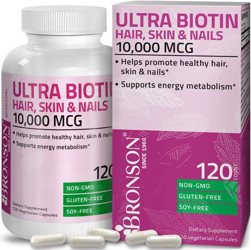 Hydrolyzed Marine Collagen Peptides Powder with Biotin for Hair, Skin, and Nails - 10,000 Mcg Ultra Supplement