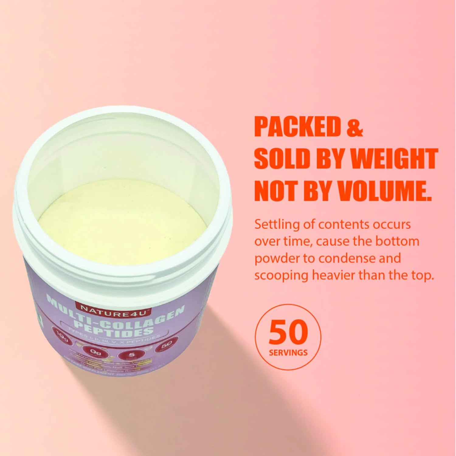 Hydrolyzed Multi Collagen Peptides Powder with Biotin, Hyaluronic Acid, and Vitamin C for Hair, Skin, Nails, and Joint Support - Unflavored 1.1 lb