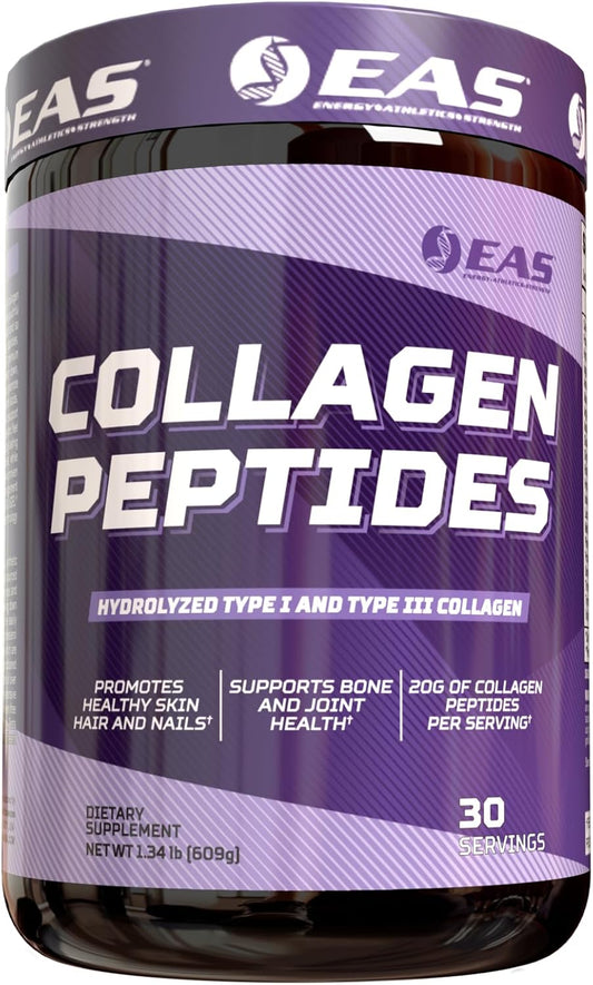 Hydrolyzed Type I & III Collagen Peptides Powder for Hair, Skin, Nails, Bone & Joint Health - 20g Per Serving - 30 Servings - Unflavored - BoostGo Australia