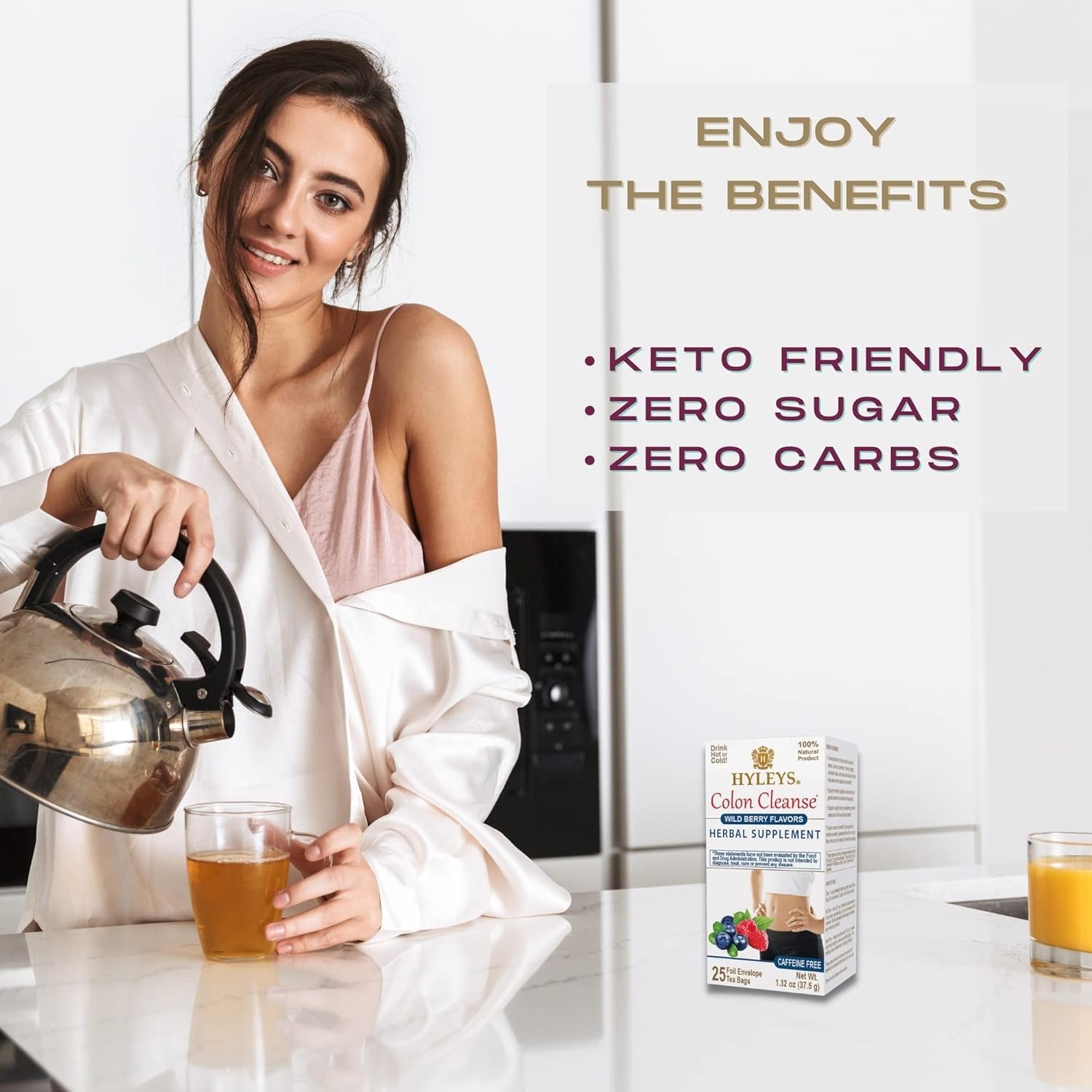 Hyleys Acai Berry Colon Cleanse Tea - 300 Tea Bags (12 Pack)