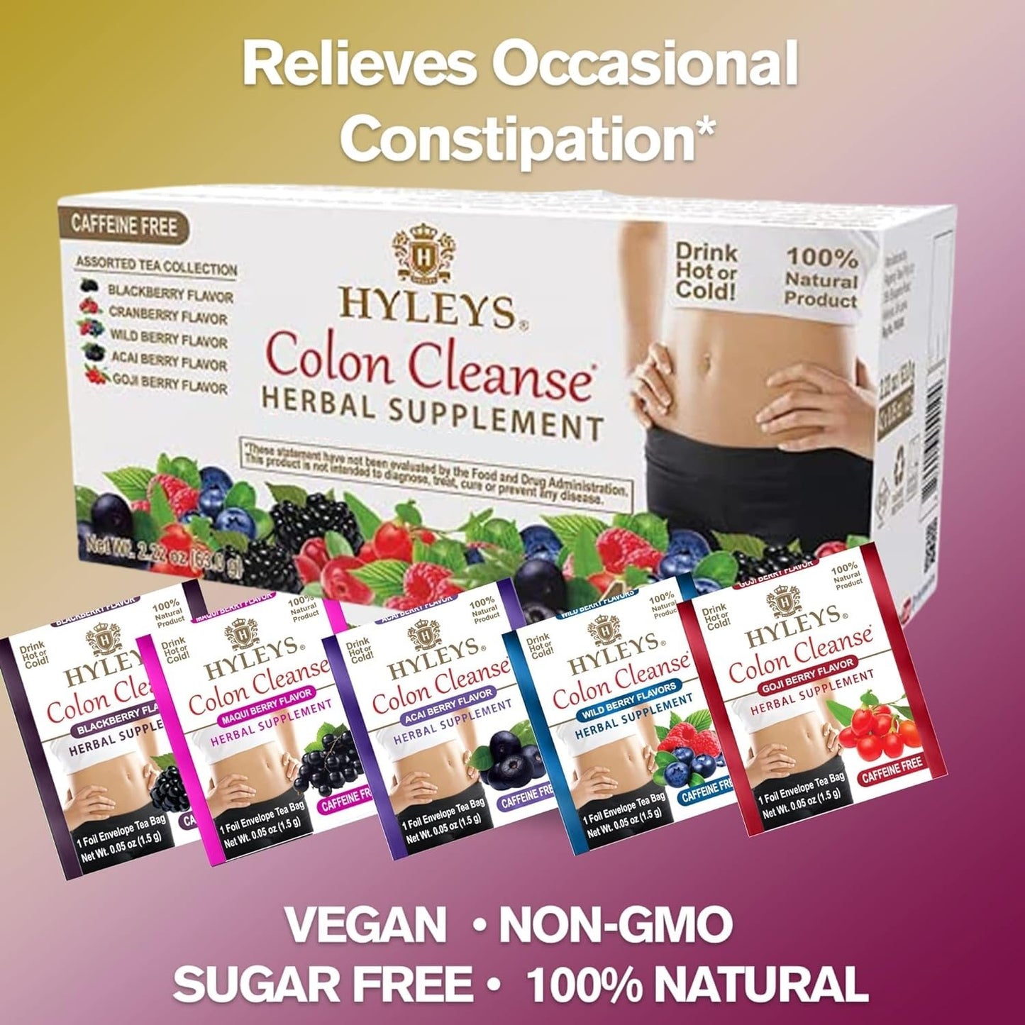 Hyleys Colon Cleanse Assorted Tea Bags - 504 Ct (12 Packs)