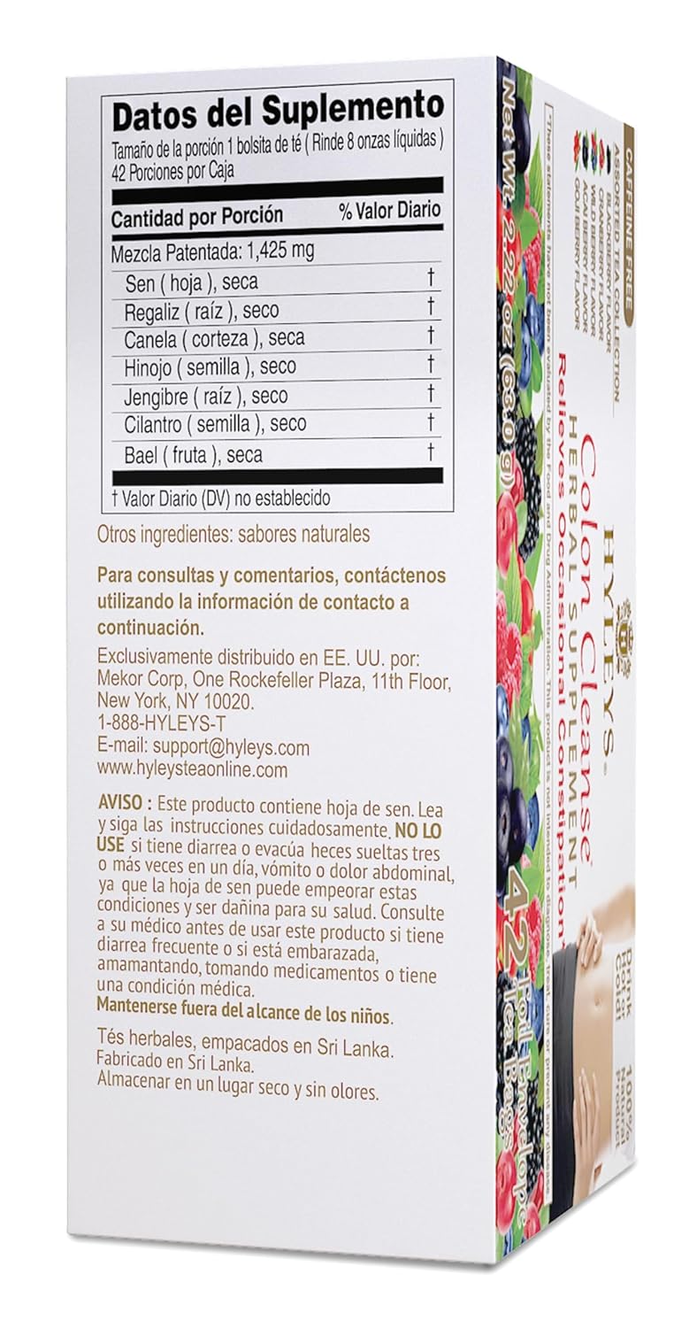 Hyleys Colon Cleanse Assorted Tea Bags - 504 Ct (12 Packs)