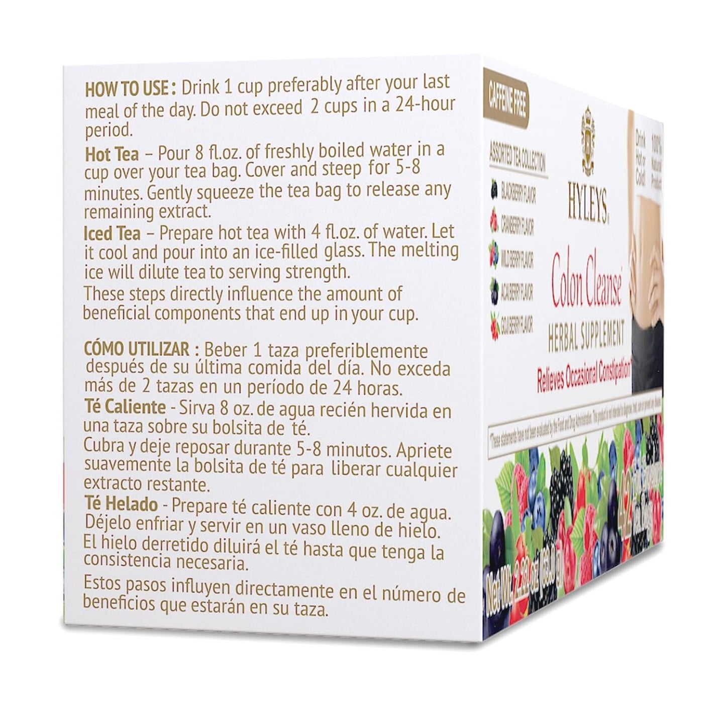 Hyleys Colon Cleanse Assorted Tea Bags - 504 Ct (12 Packs)