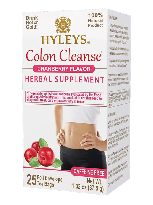 Hyleys Cranberry Colon Cleanse Tea - 25 Tea Bags (1 Pack)