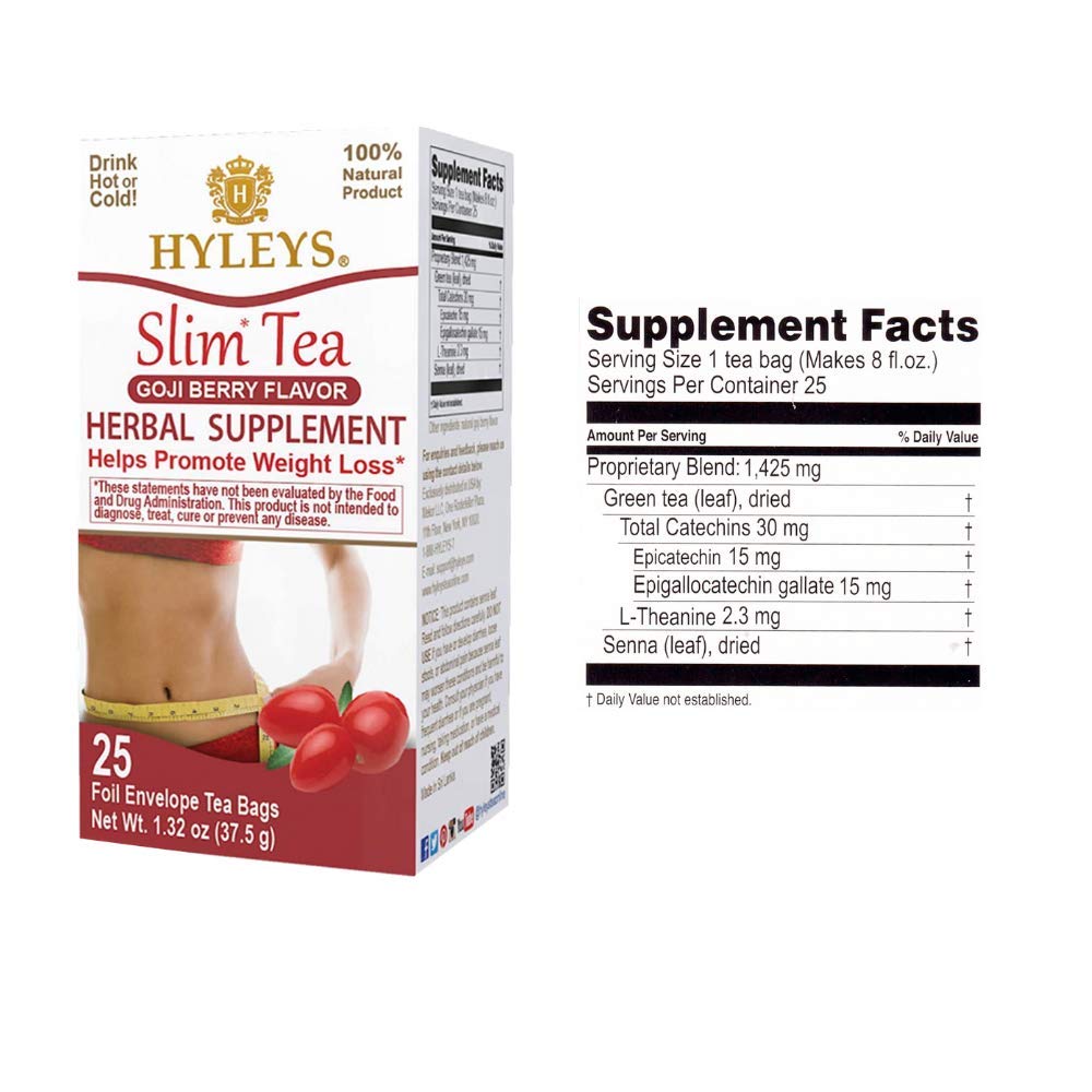 Hyleys Goji Berry Weight Management Tea Bundle - 14 Day Slim Tea for Slimming Formula (1 Pack)