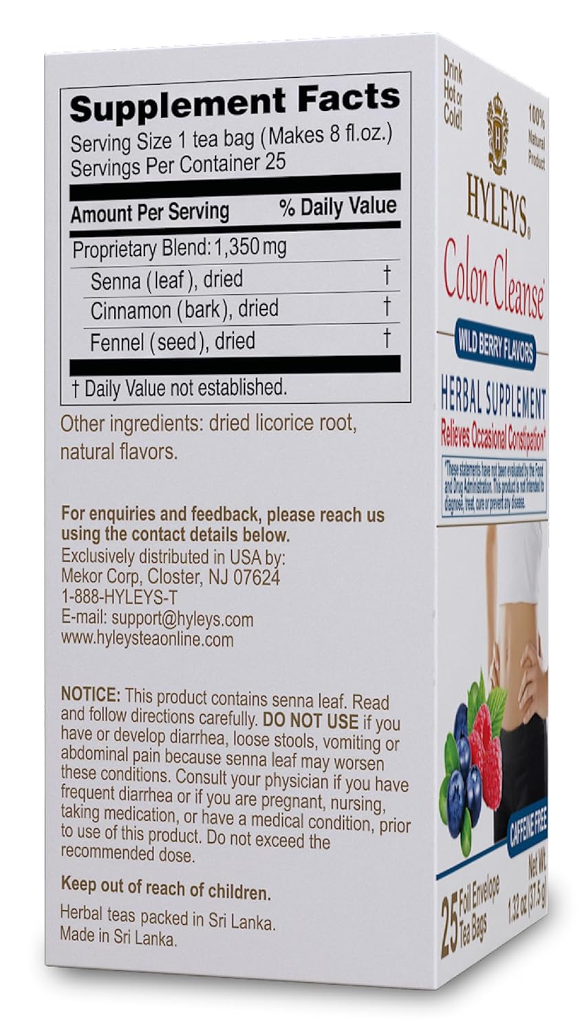 Hyleys Wild Berries Colon Cleanse Tea - 1 Pack