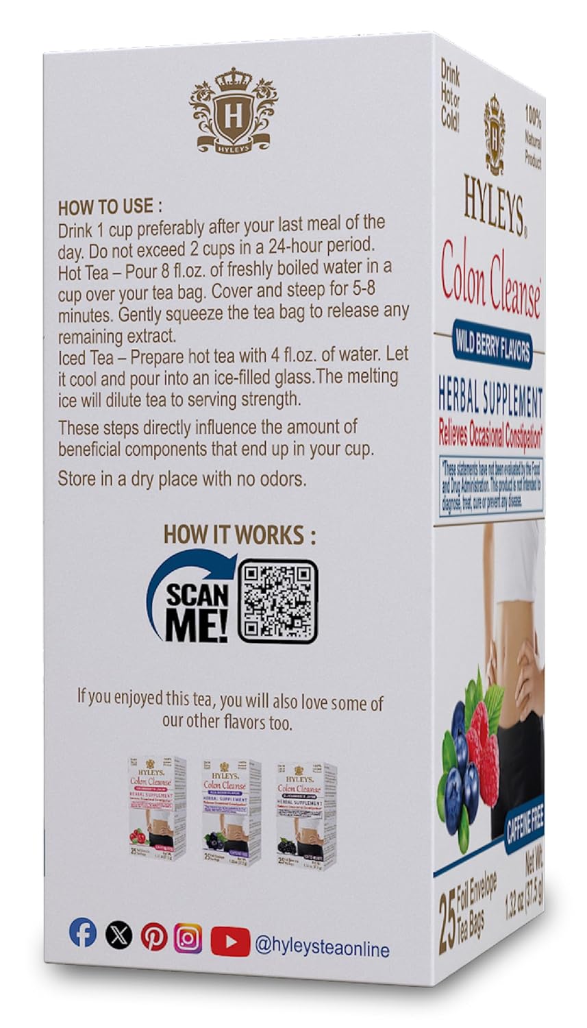 Hyleys Wild Berries Colon Cleanse Tea - 1 Pack