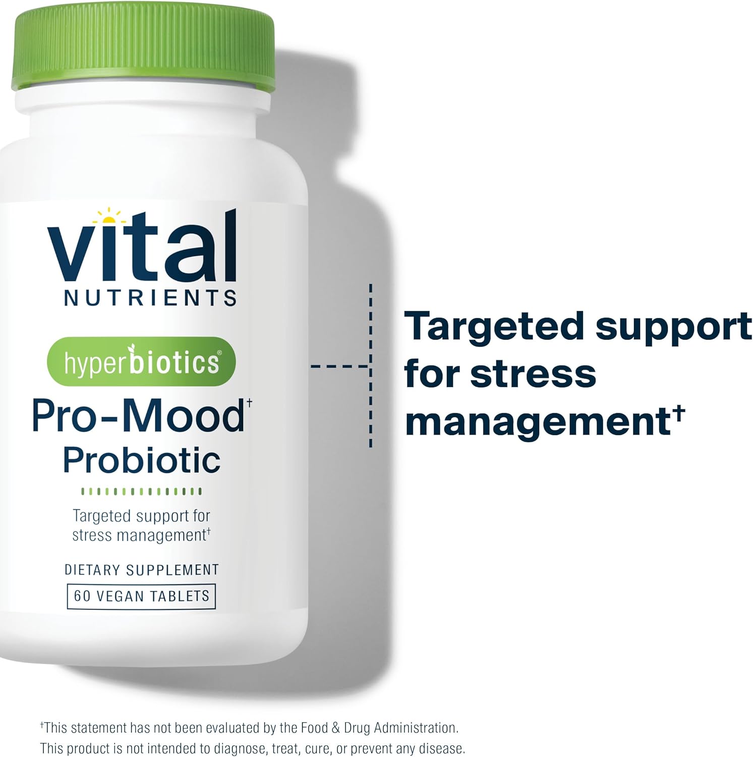 Hyperbiotics Pro-Mood Probiotic Supplement - Supports Stress Management, Calmness, Focus, & Immune Function - Vegan, Dairy & Gluten Free - 60 Count