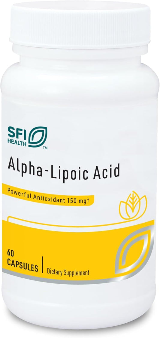 Hypoallergenic Alpha-Lipoic Acid 150mg Capsules - Antioxidant & Liver Support Supplement by Klaire Labs (60 Count)