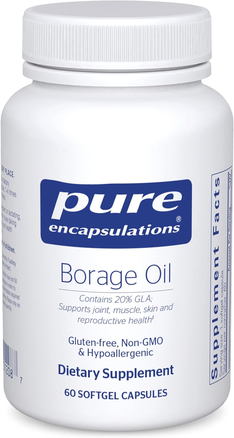 Hypoallergenic Borage Oil Dietary Supplement | 60 Softgel Capsules | Pure Encapsulations