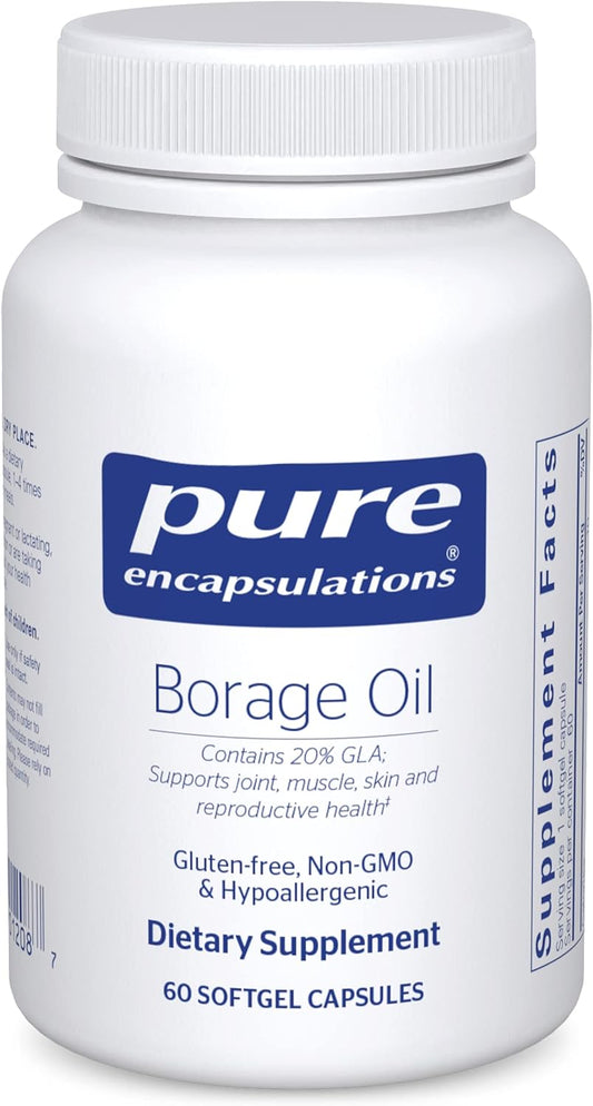 Hypoallergenic Borage Oil Dietary Supplement | 60 Softgel Capsules | Pure Encapsulations