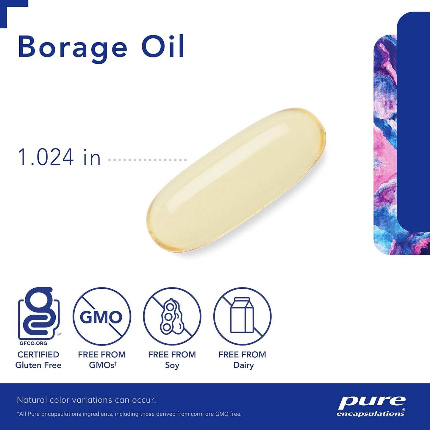 Hypoallergenic Borage Oil Dietary Supplement | 60 Softgel Capsules | Pure Encapsulations