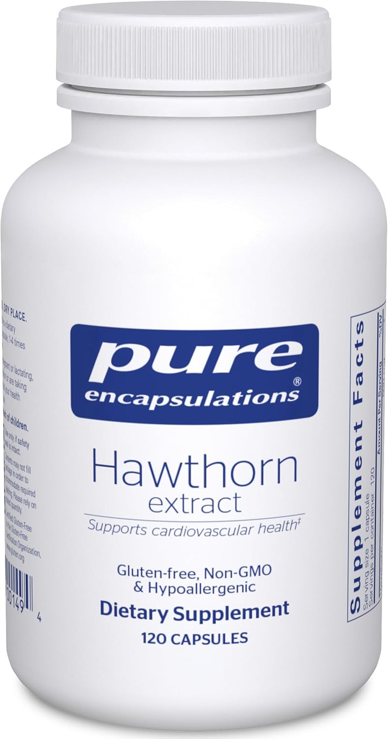 Hypoallergenic Hawthorn Extract Capsules for Cardiovascular Support - 120 Count