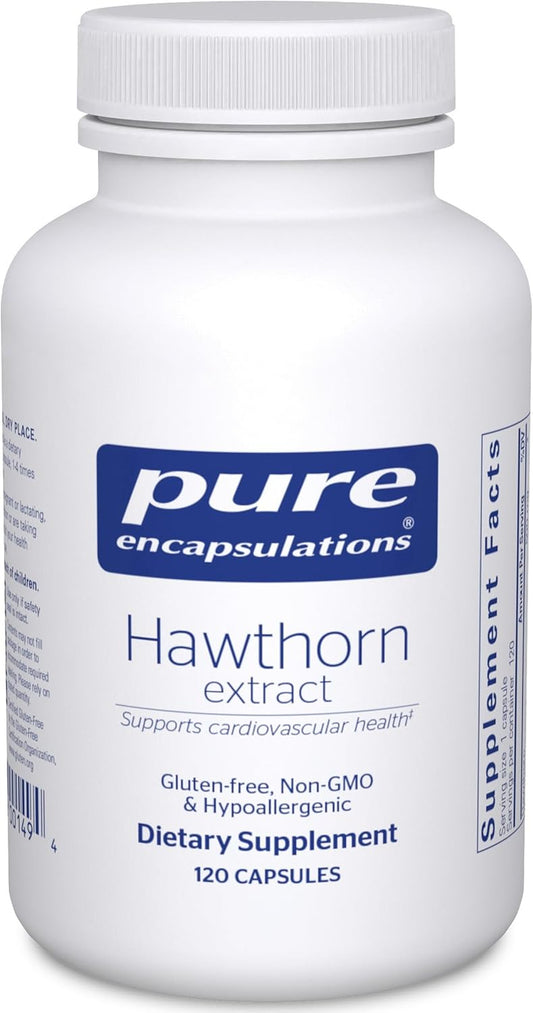 Hypoallergenic Hawthorn Extract Capsules for Cardiovascular Support - 120 Count