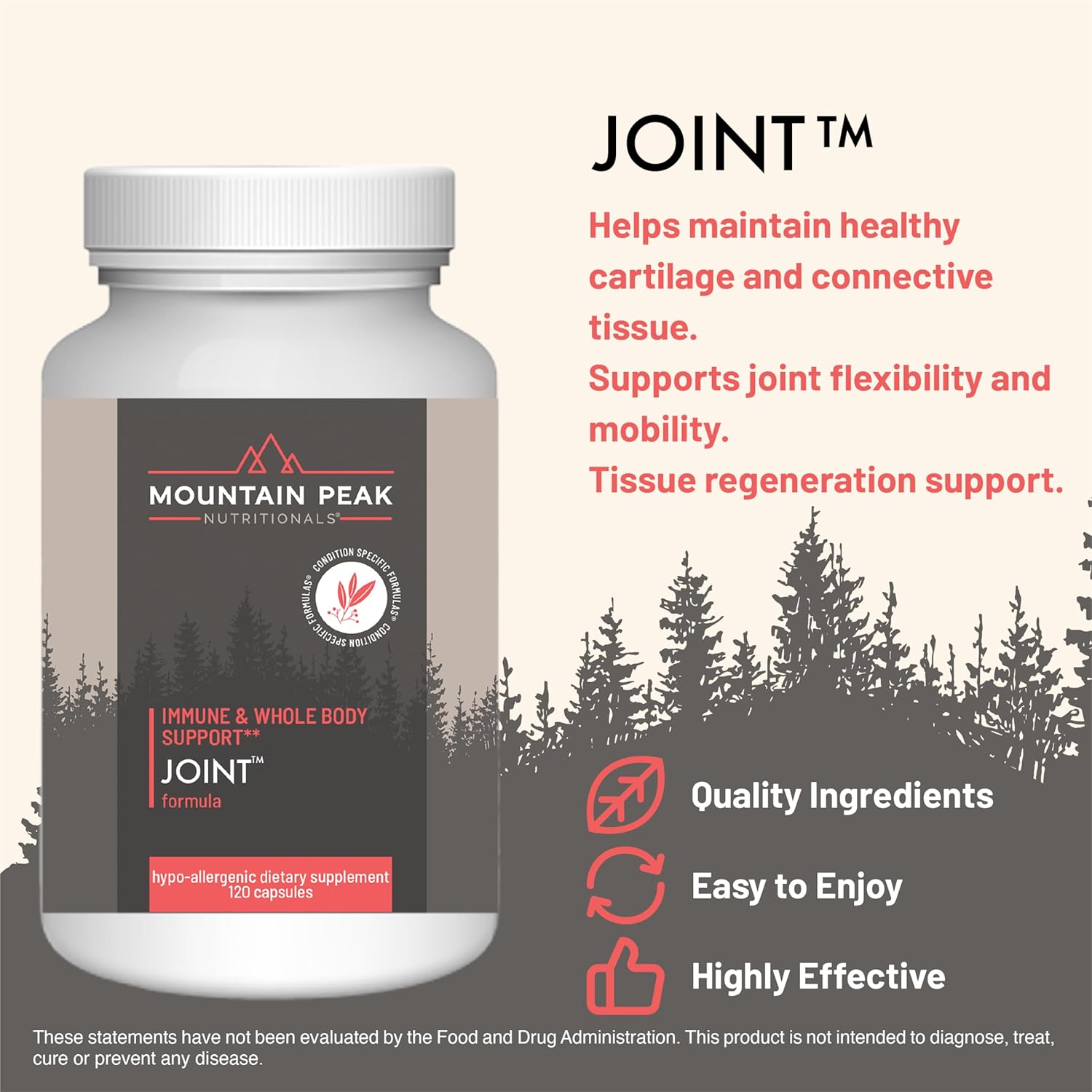 Hypoallergenic Joint Support Supplement with Glucosamine, Boswellia & Vitamin C for Flexibility & Mobility - 120 Capsules