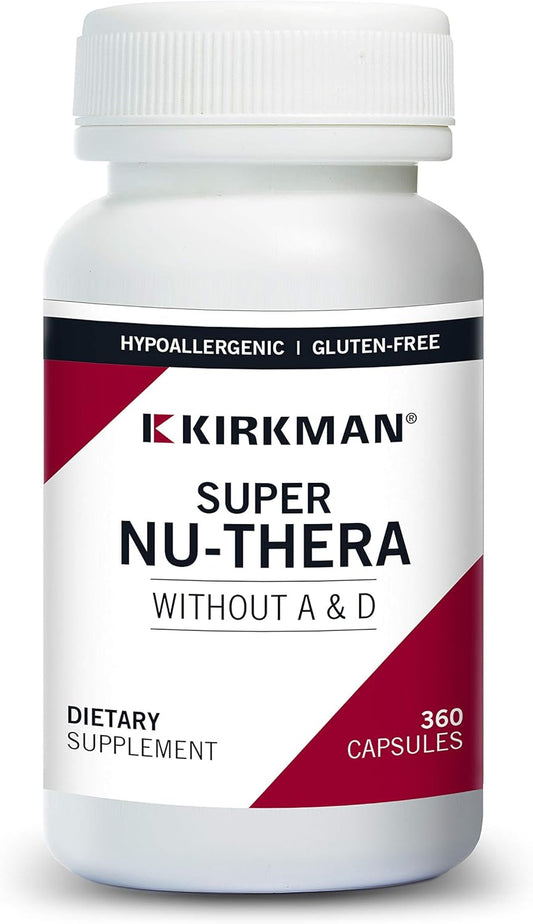 Hypoallergenic Kirkman Super Nu-Thera® - 360 Vegetarian Capsules - High Vitamin B-6 and Magnesium - Gluten and Casein Free - No Vitamins A and D
