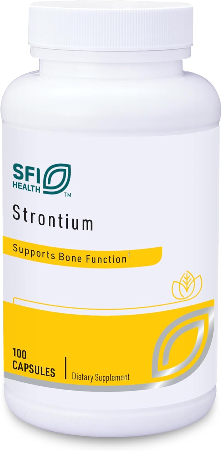 Hypoallergenic Klaire Labs Strontium Citrate Capsules - 300mg for Bone & Tissue Support