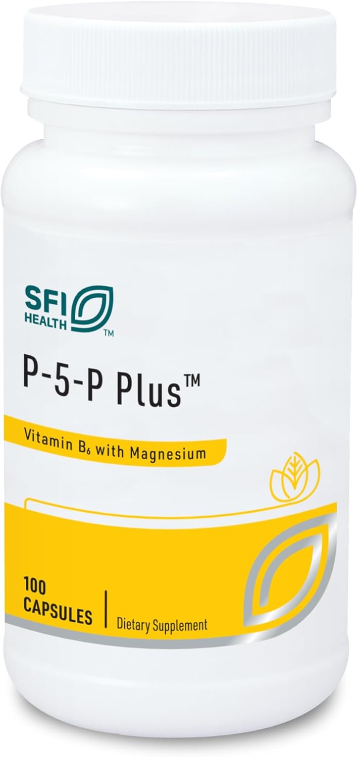 Hypoallergenic P-5-P Plus Magnesium Supplement - 30mg Vitamin B6 Pyridoxal-5-Phosphate & TRAACS Magnesium Capsules (100 Count)