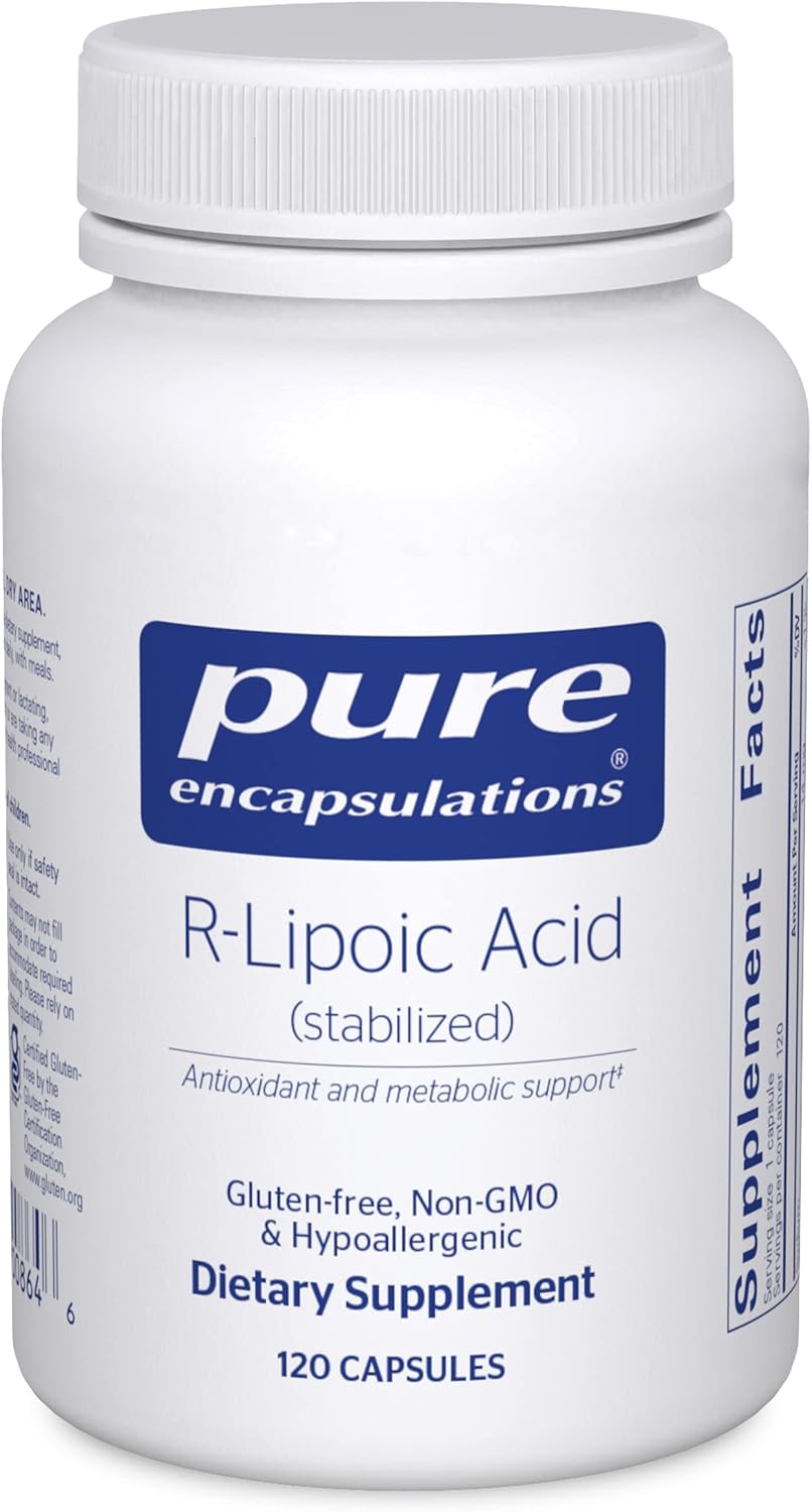 Hypoallergenic R-Lipoic Acid Supplement for Enhanced Antioxidant Protection - 120 Capsules