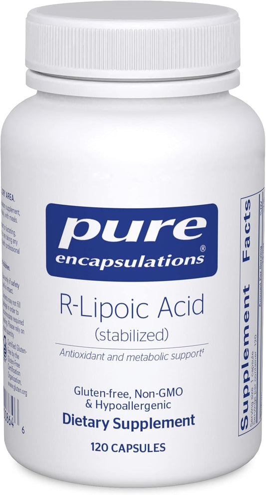Hypoallergenic R-Lipoic Acid Supplement for Enhanced Antioxidant Protection - 120 Capsules