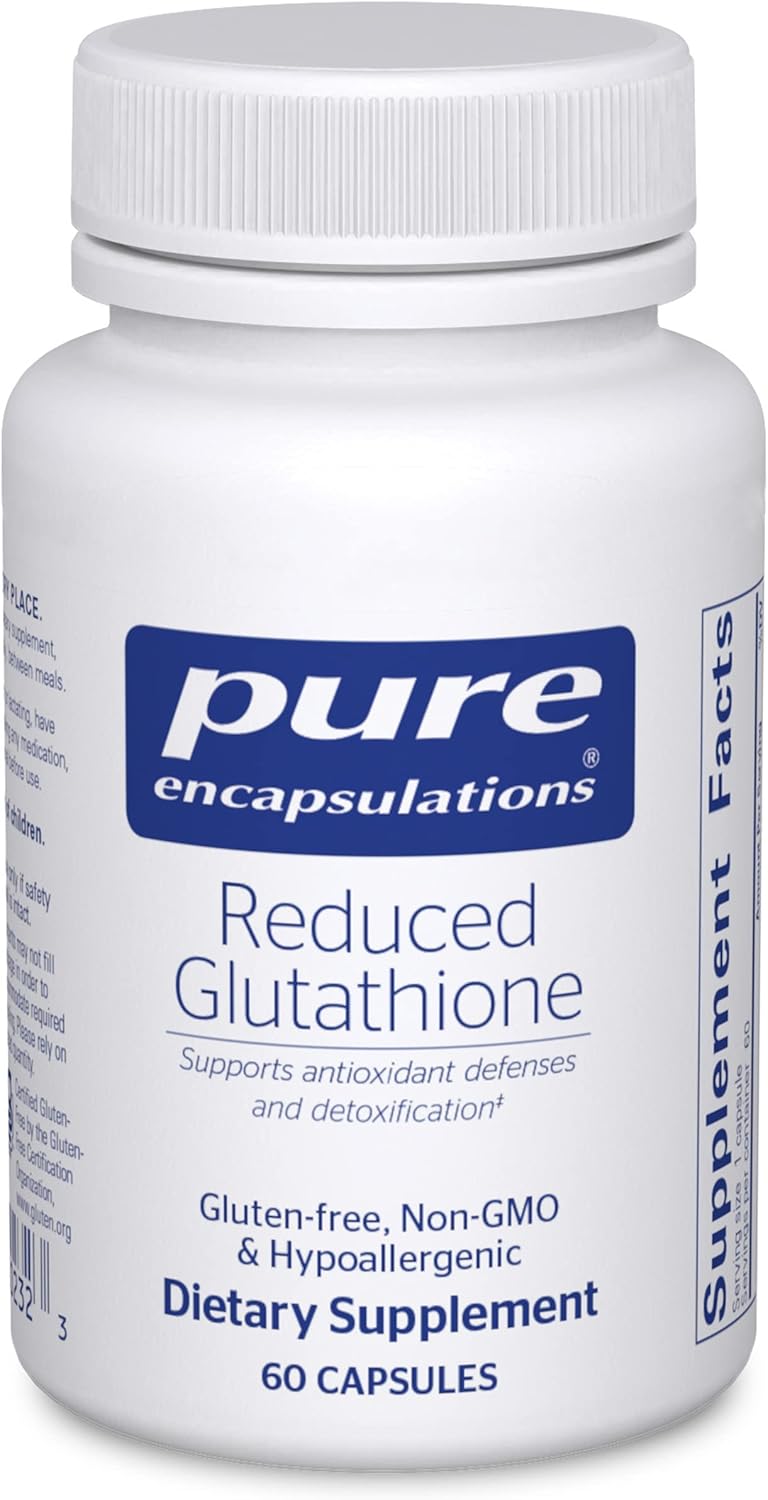 Hypoallergenic Reduced Glutathione Supplement for Liver and Cell Health - 60 Capsules