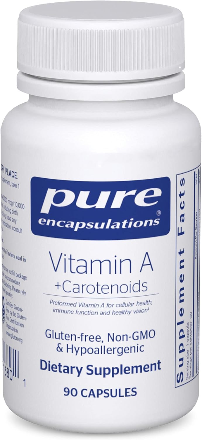 Hypoallergenic Vitamin A with Carotenoids Supplement - 90 Capsules by Pure Encapsulations