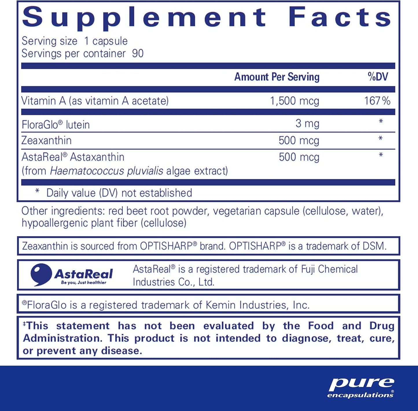 Hypoallergenic Vitamin A with Carotenoids Supplement - 90 Capsules by Pure Encapsulations