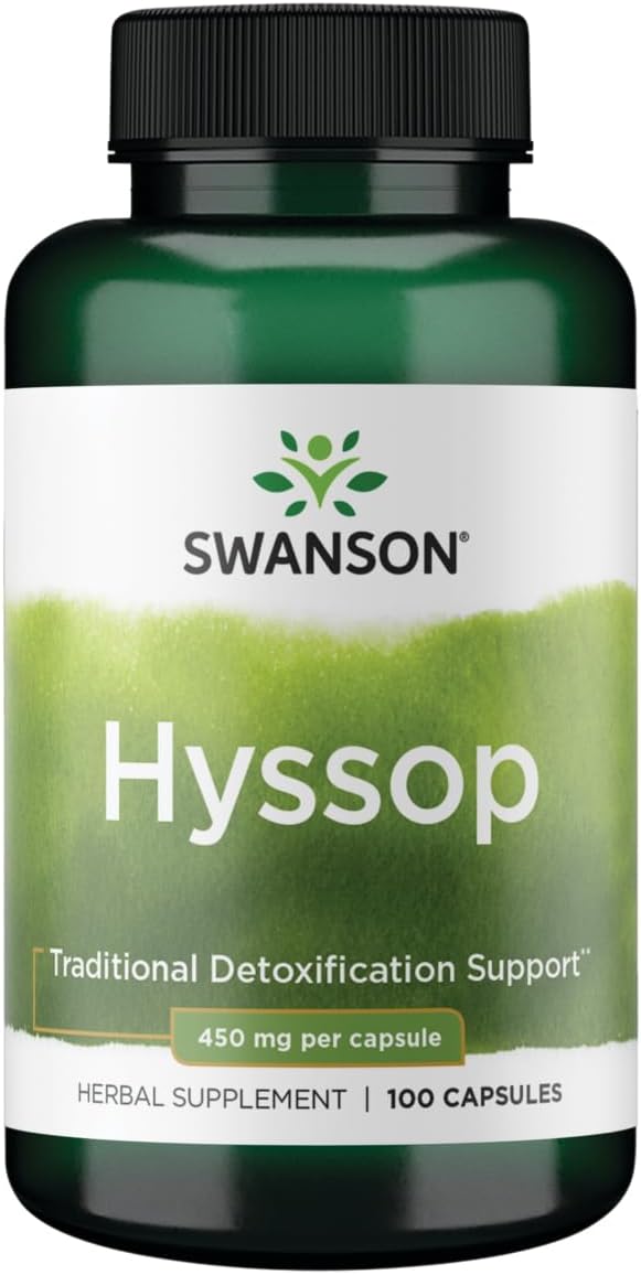 Hyssop Dietary Supplement 450mg Capsules - 100 Count