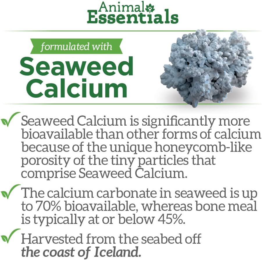 Icelandic Seaweed Calcium Supplement for Dogs and Cats - High Digestibility, Lab Tested, Lead and Hormone-Free, Magnesium Enriched - 24 Oz (2 Pack)