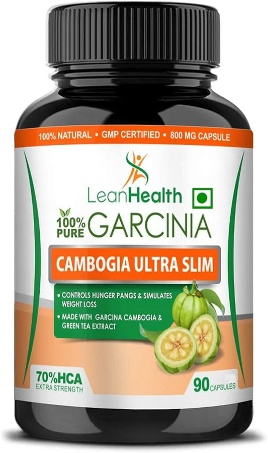Ifra Leanhealth Garcinia Cambogia 800mg 90 Capsules - 100% Natural Pure Extract with 70% HCA for Slimming Formula - Pack of 1