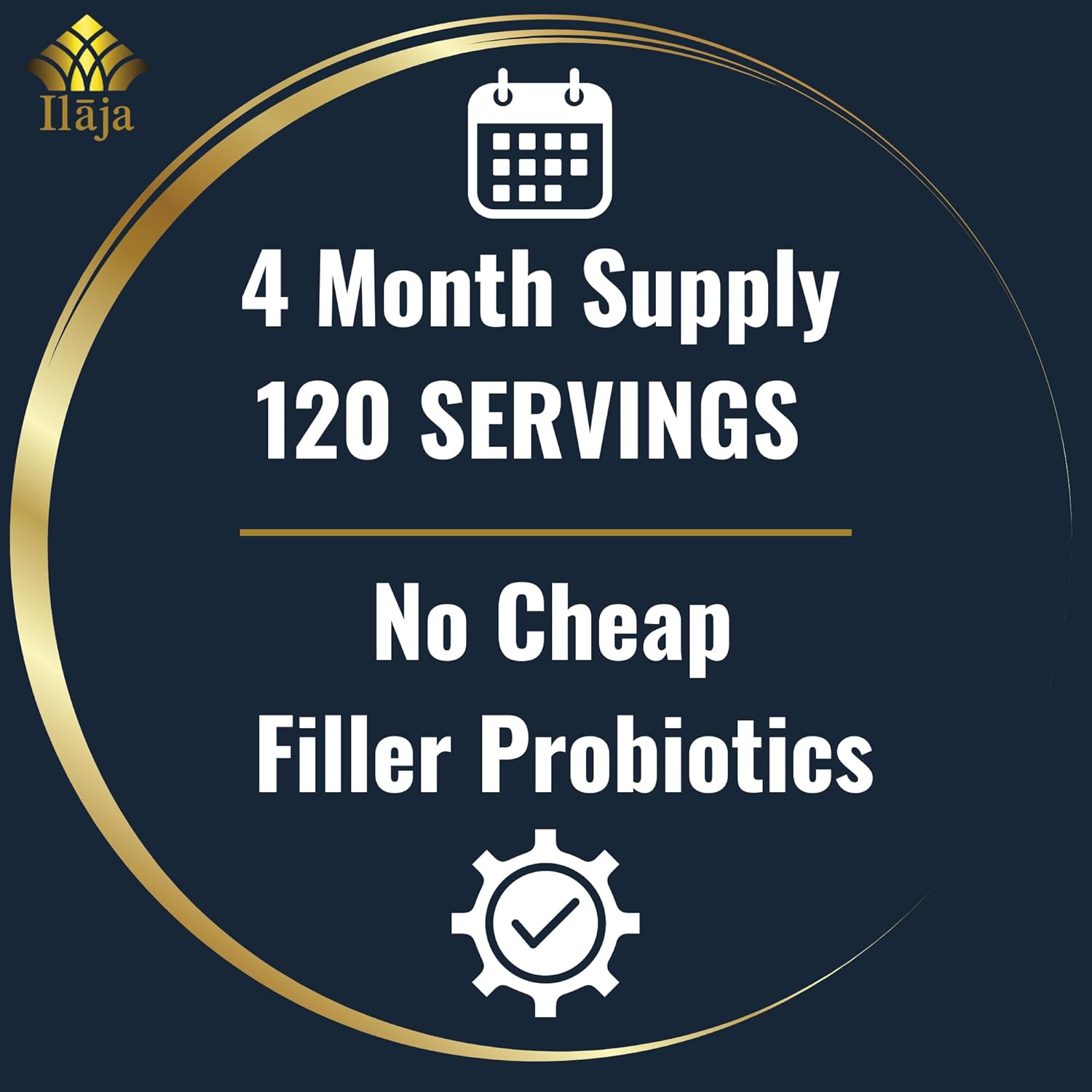 ILAJA Spore Supreme Probiotic Capsules - 4 Strain Formula with Prebiotic - 4 Month Supply - No Refrigeration Needed