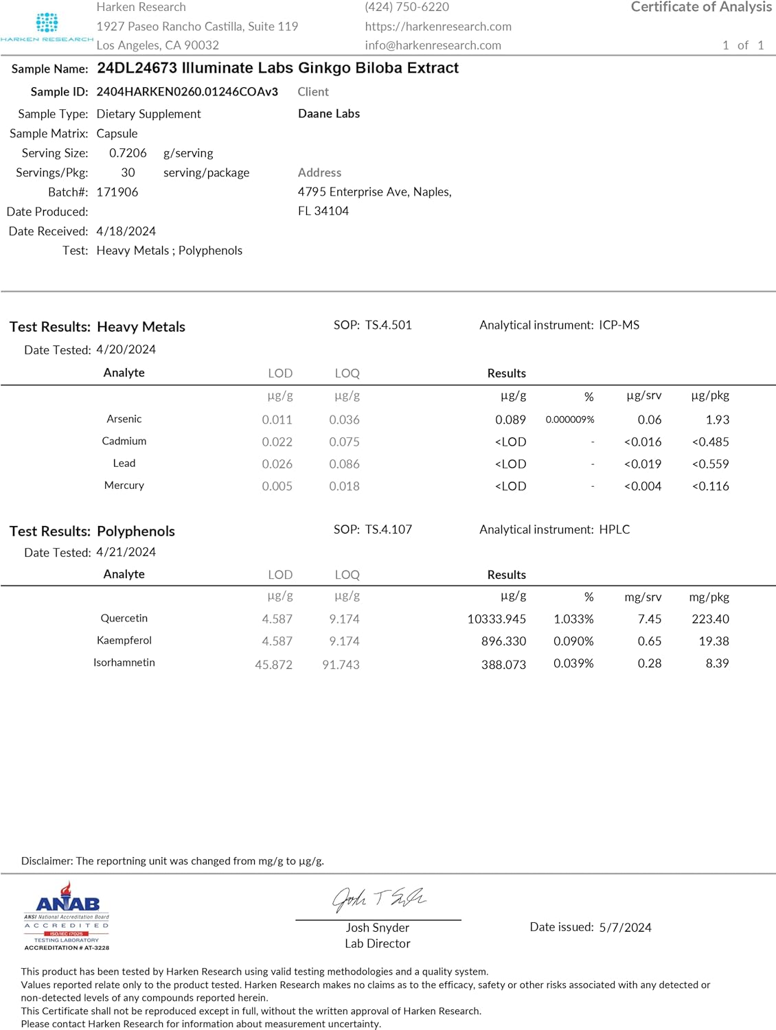Illuminate Labs Ginkgo Biloba Capsules - 240mg for Focus, Memory, and Cognitive Function - Third-Party Tested & Backed by Research
