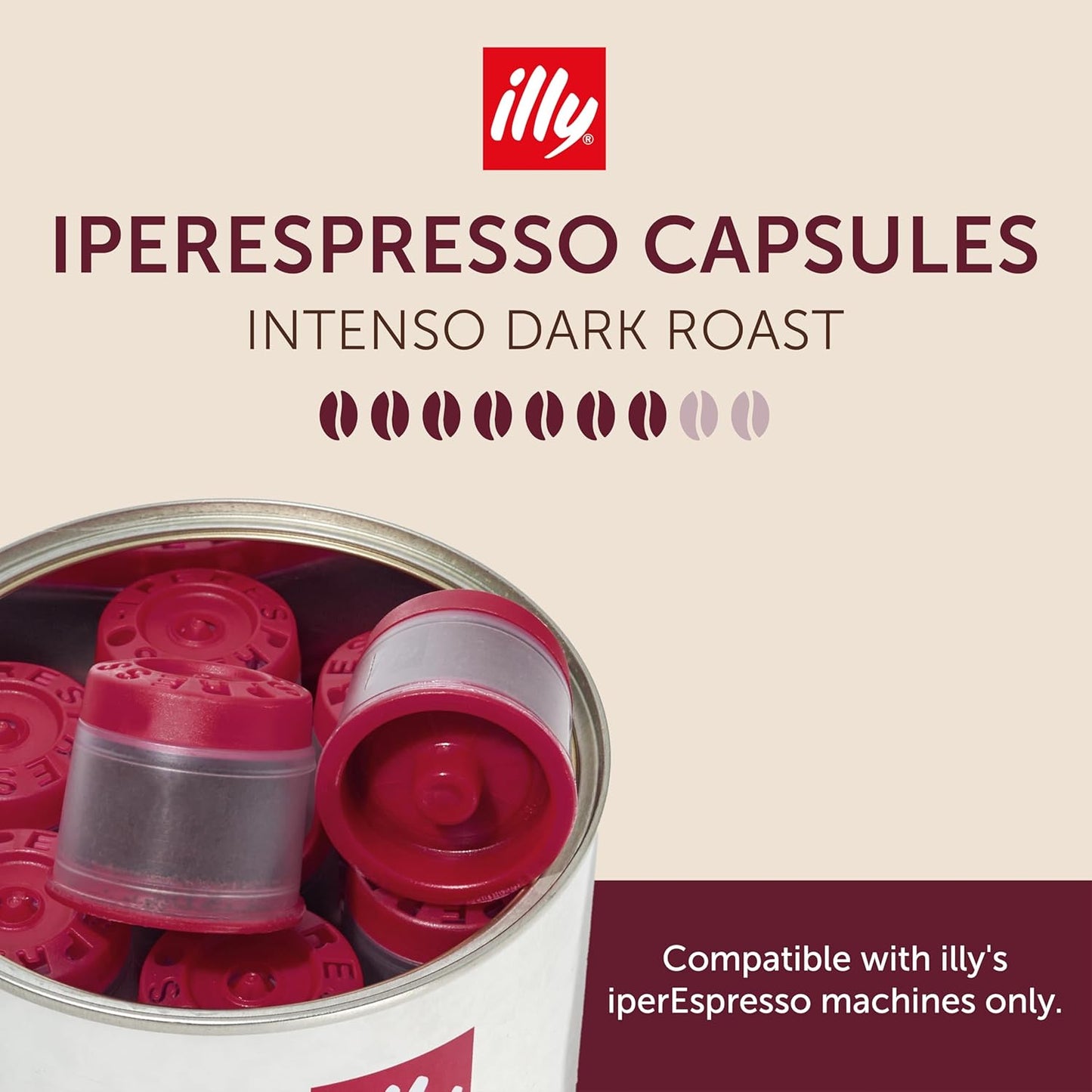 illy iperEspresso Capsules Dark Roasted Coffee, 42-Count, 10-Ounce (2-Pack)