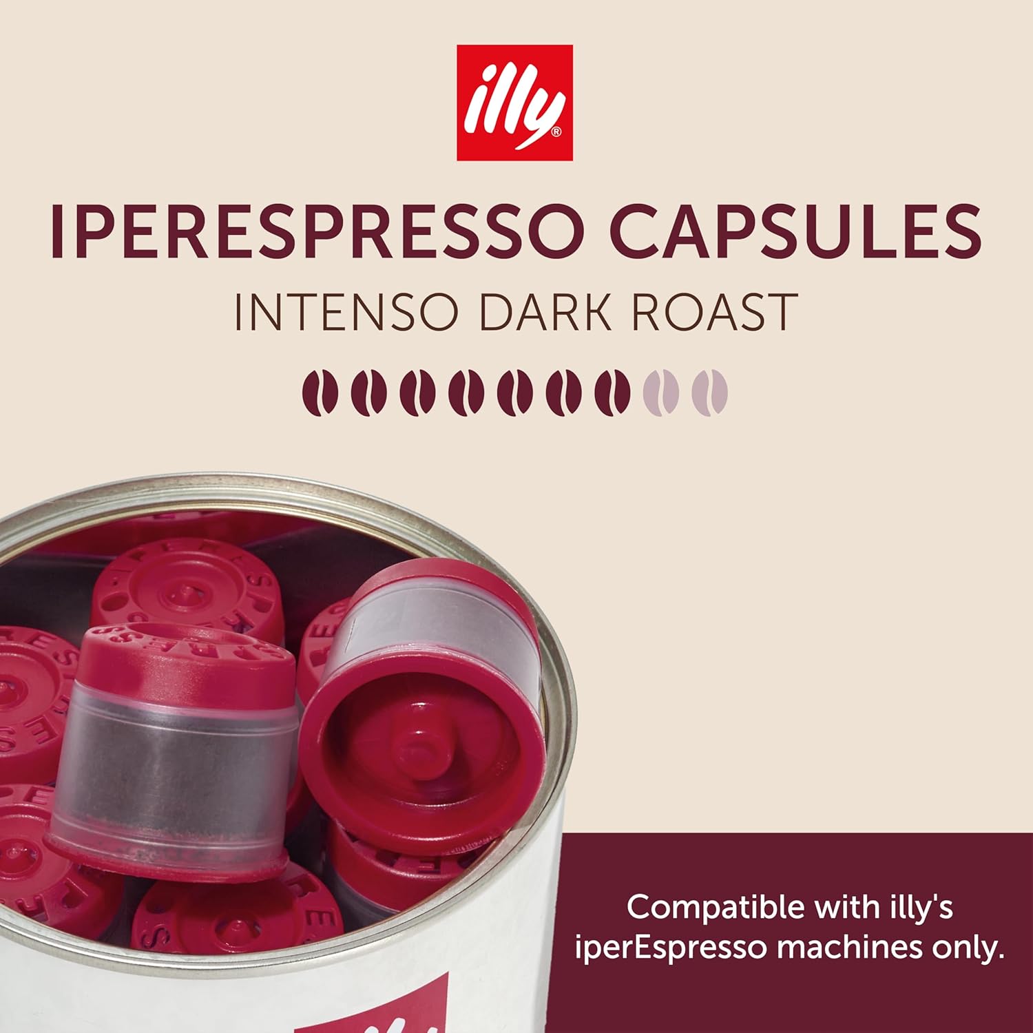 illy iperEspresso Capsules Dark Roasted Coffee, 42-Count, 10-Ounce (2-Pack)