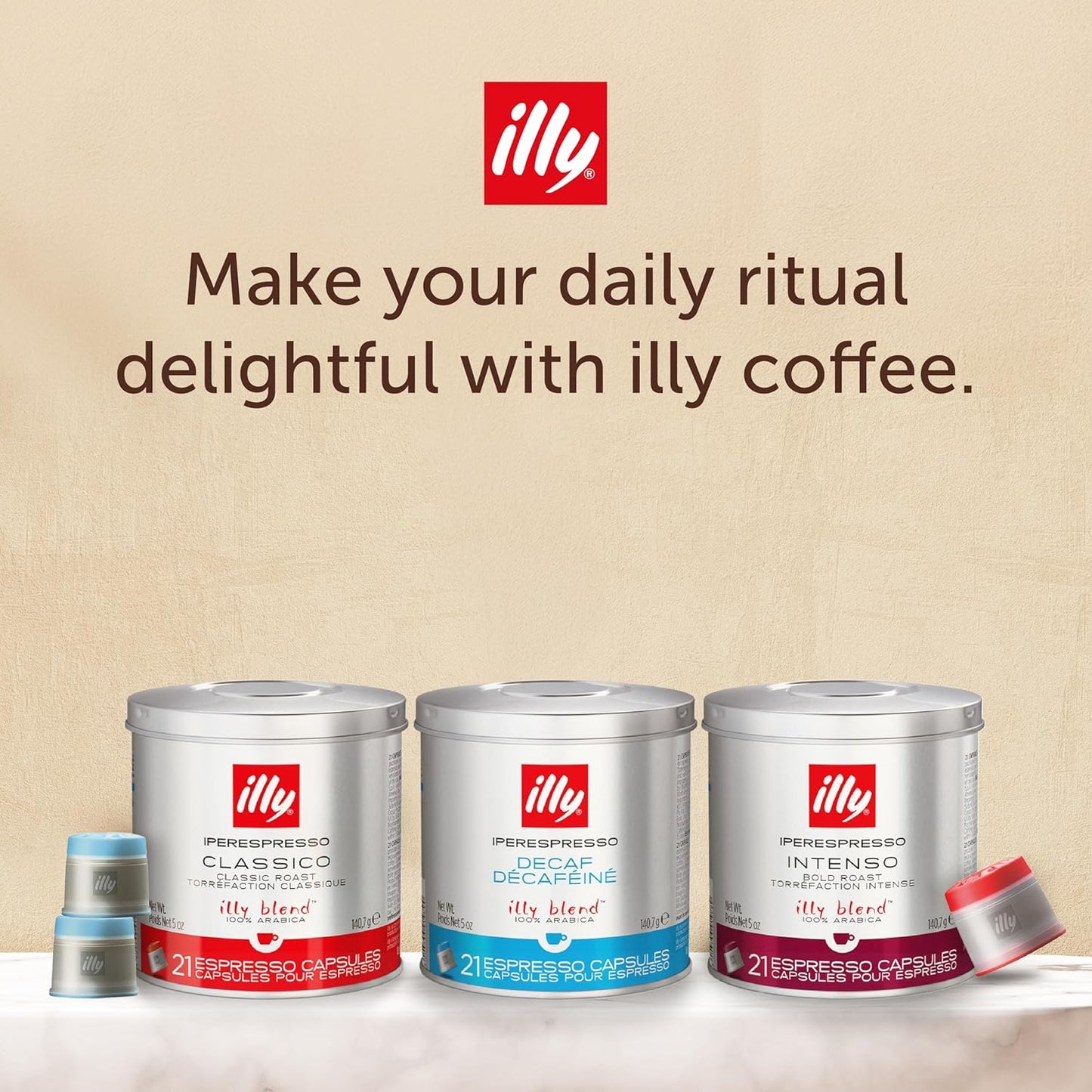 illy iperEspresso Capsules Dark Roasted Coffee, 42-Count, 10-Ounce (2-Pack)