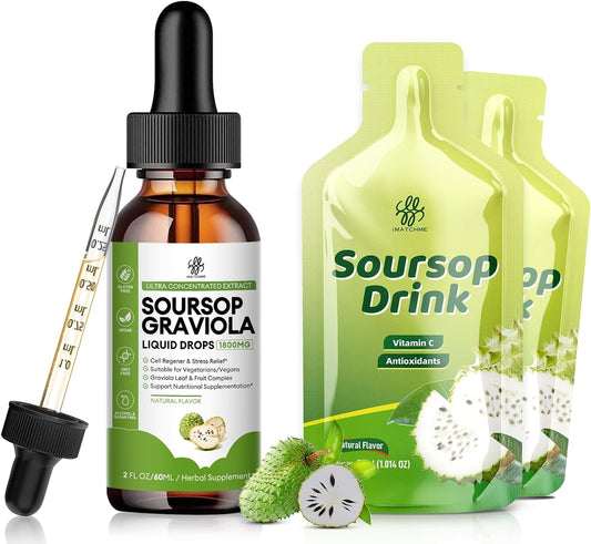iMATCHME Soursop Graviola Liquid Drops - Cell Support, Immune Boost, Digestive Health