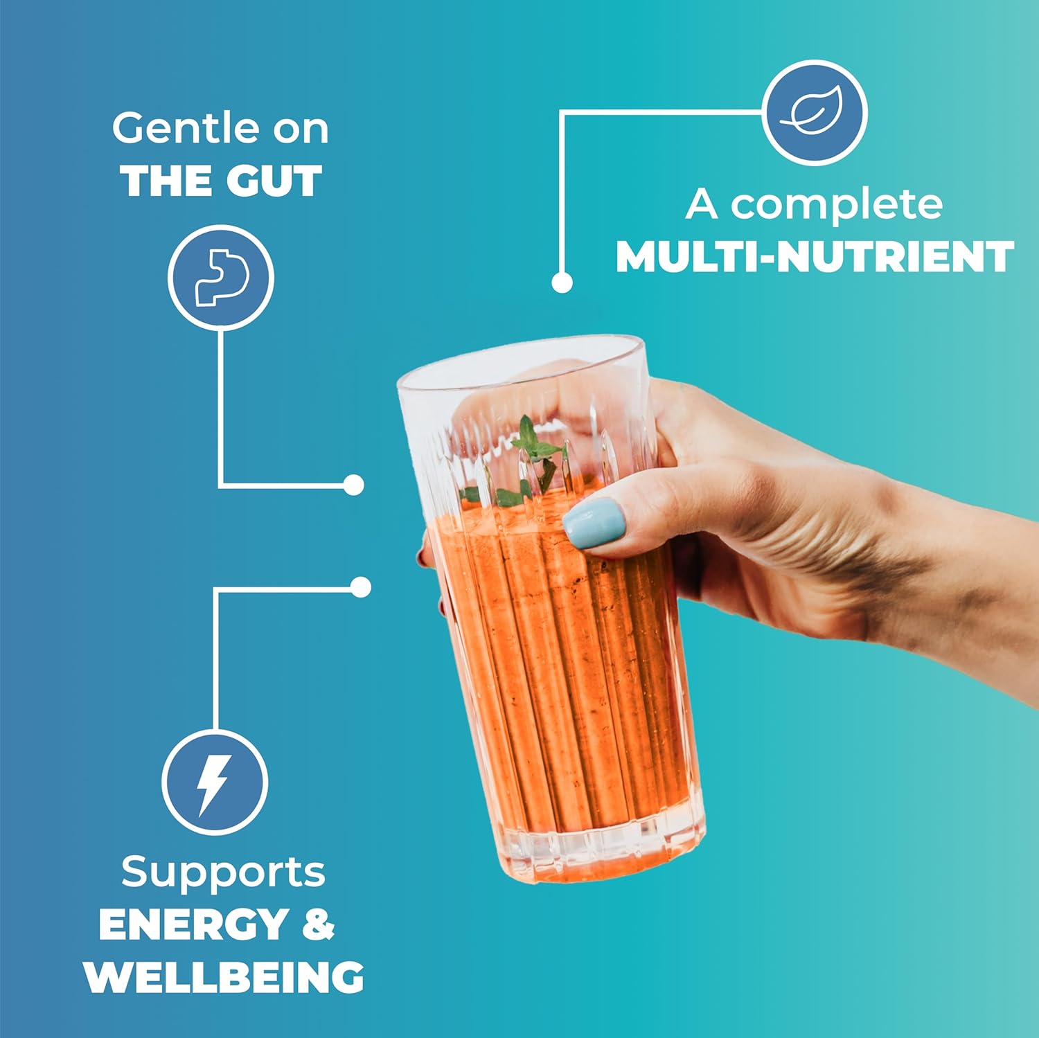 Imix Nutrition MultiAbsorb Daily Essential Multi-Nutrient Powder - Vitamins, Minerals, Antioxidants - Natural Orange-Mango Flavor - Non-GMO - 30 Servings