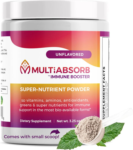 Imix Nutrition MultiAbsorb Immune Booster Powder - Vitamins, Minerals, Antioxidants for Optimal Health & Immune Support, Non-GMO, 30 Servings